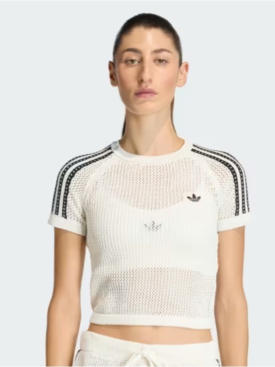 adidas Tops - Adidas KNITTED CROCHET CALI TEE